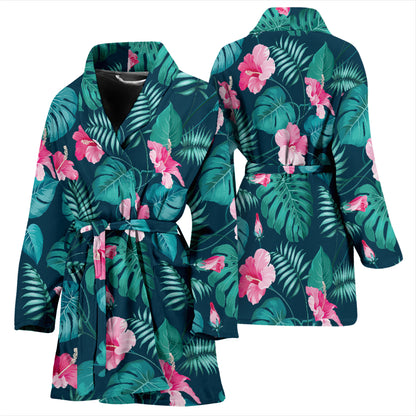 Summer Floral Print Design LKS301 Women Bathrobe
