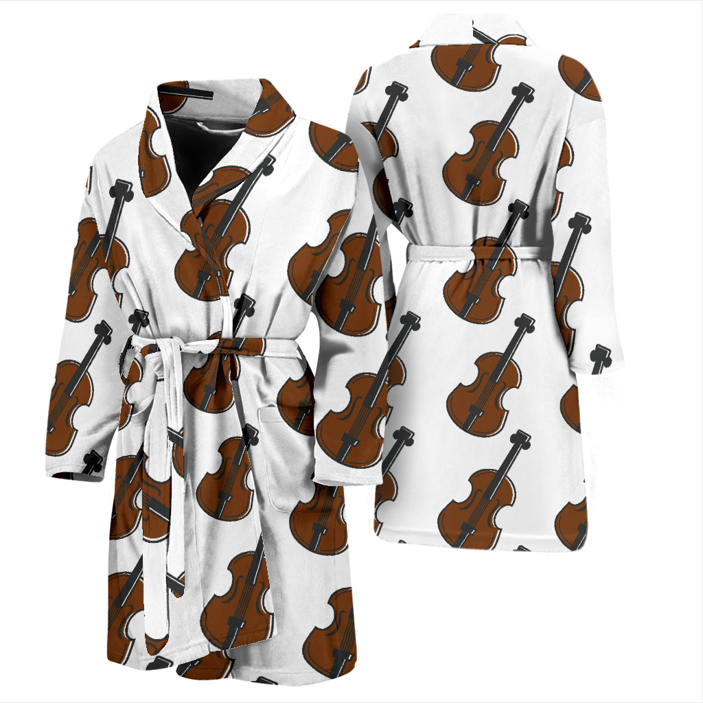 Violin Print Design LKS405 Men Bathrobe