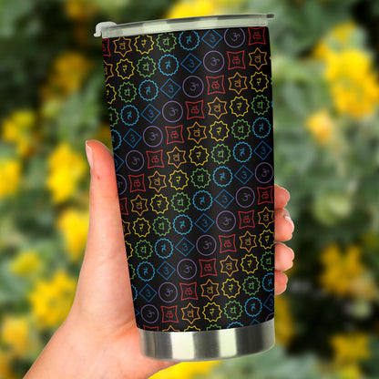 Chakra Colorful Symbol Pattern Tumbler