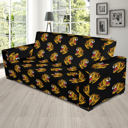 Tiger Head Print Design LKS306 Sofa Slipcover