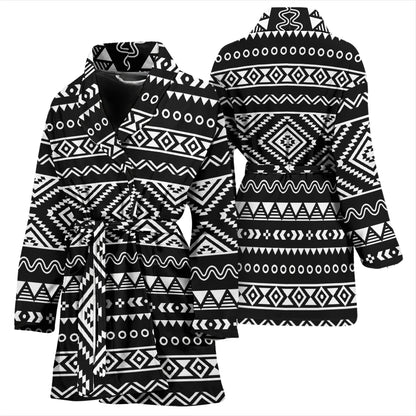 Tribal Pattern Print Design LKS301 Women Bathrobe