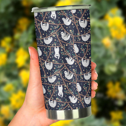 Sloth Happy Design Themed Print Tumbler
