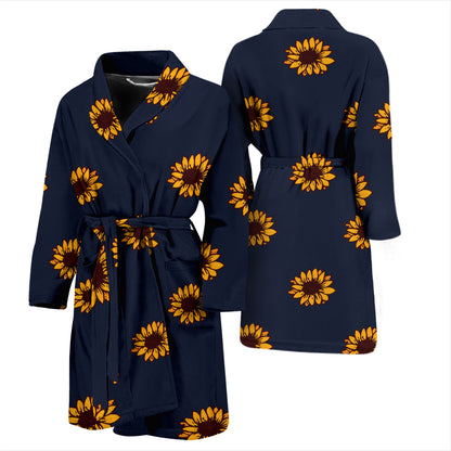 Sunflower Print Design LKS304 Men Bathrobe