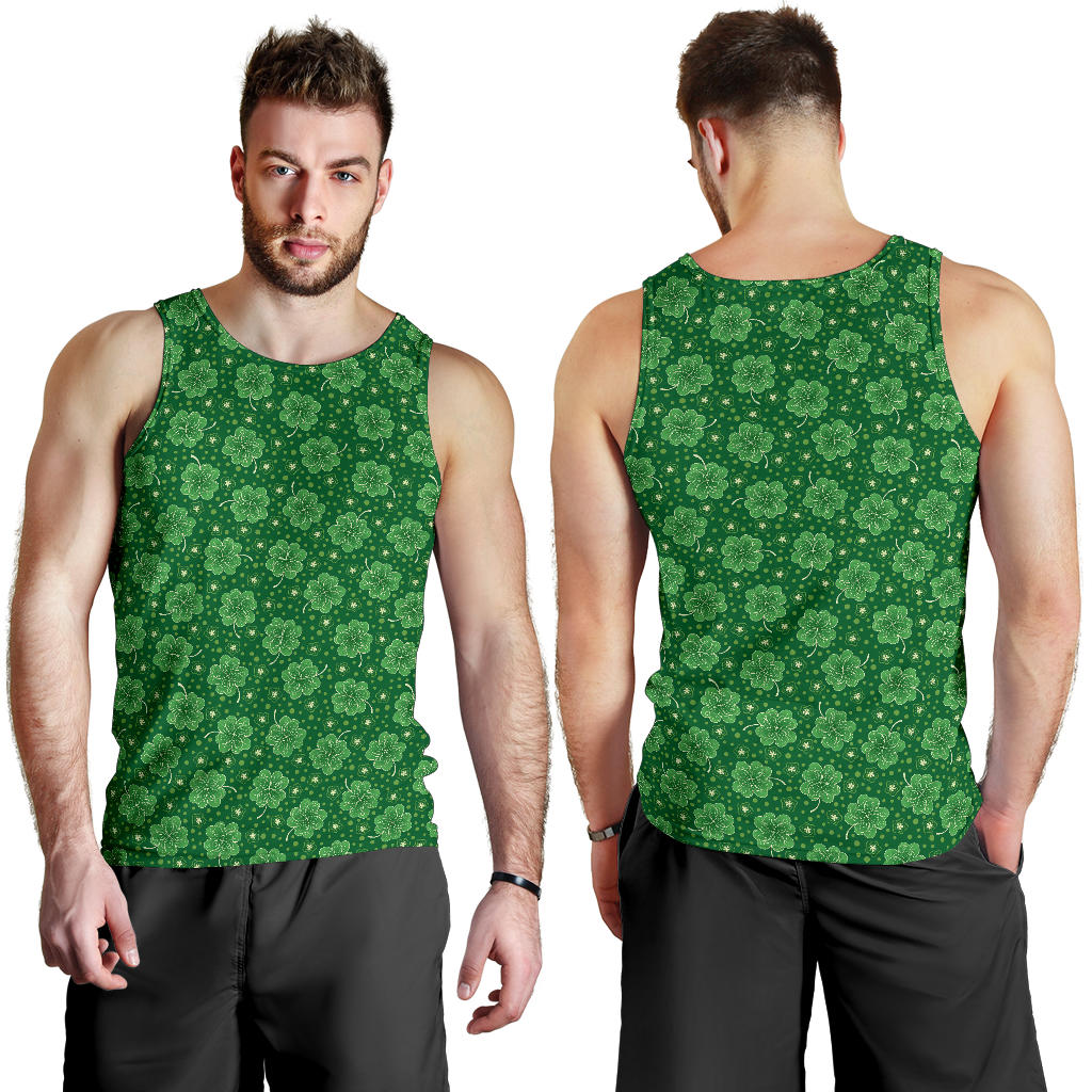 Shamrock Design Print Men Tank Top