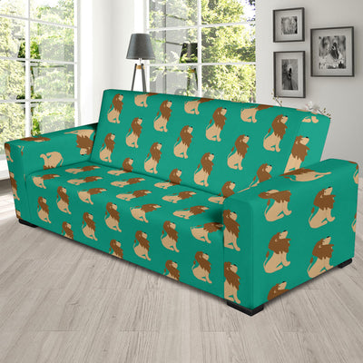 Lion Pattern Print Design 02 Sofa Slipcover