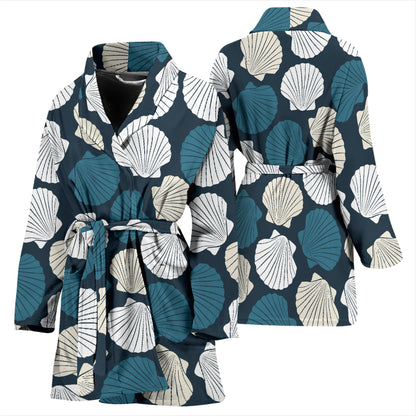 Seashell Print Design LKS3013 Women Bathrobe