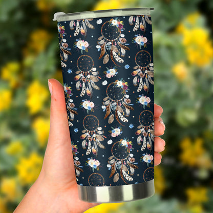 Dream Catcher Boho Floral Style Tumbler