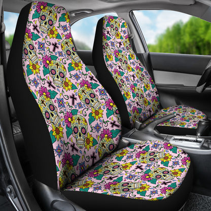 Sugar Skull Print Design LKS307 Car Seat Covers