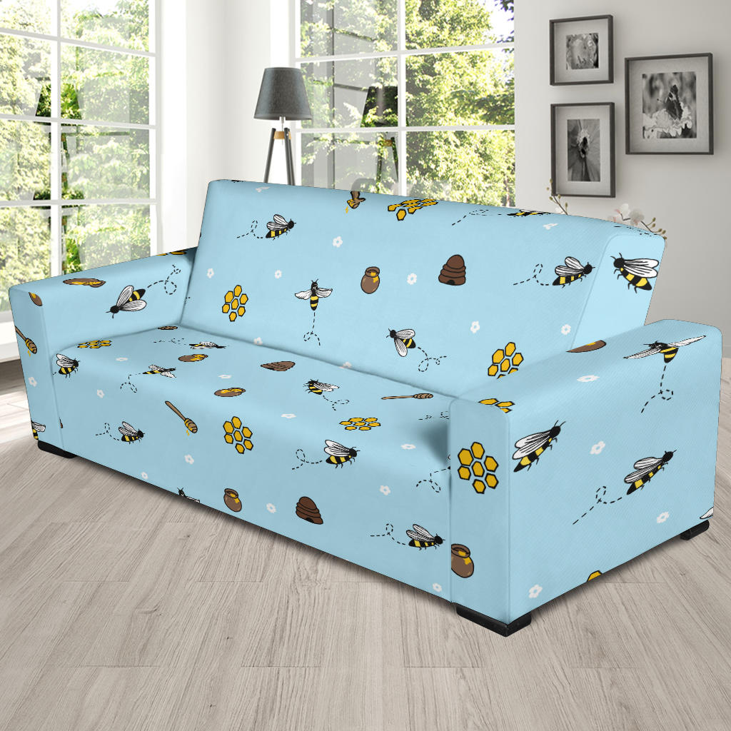 Honey Bee Print Design LKS307 Sofa Slipcover