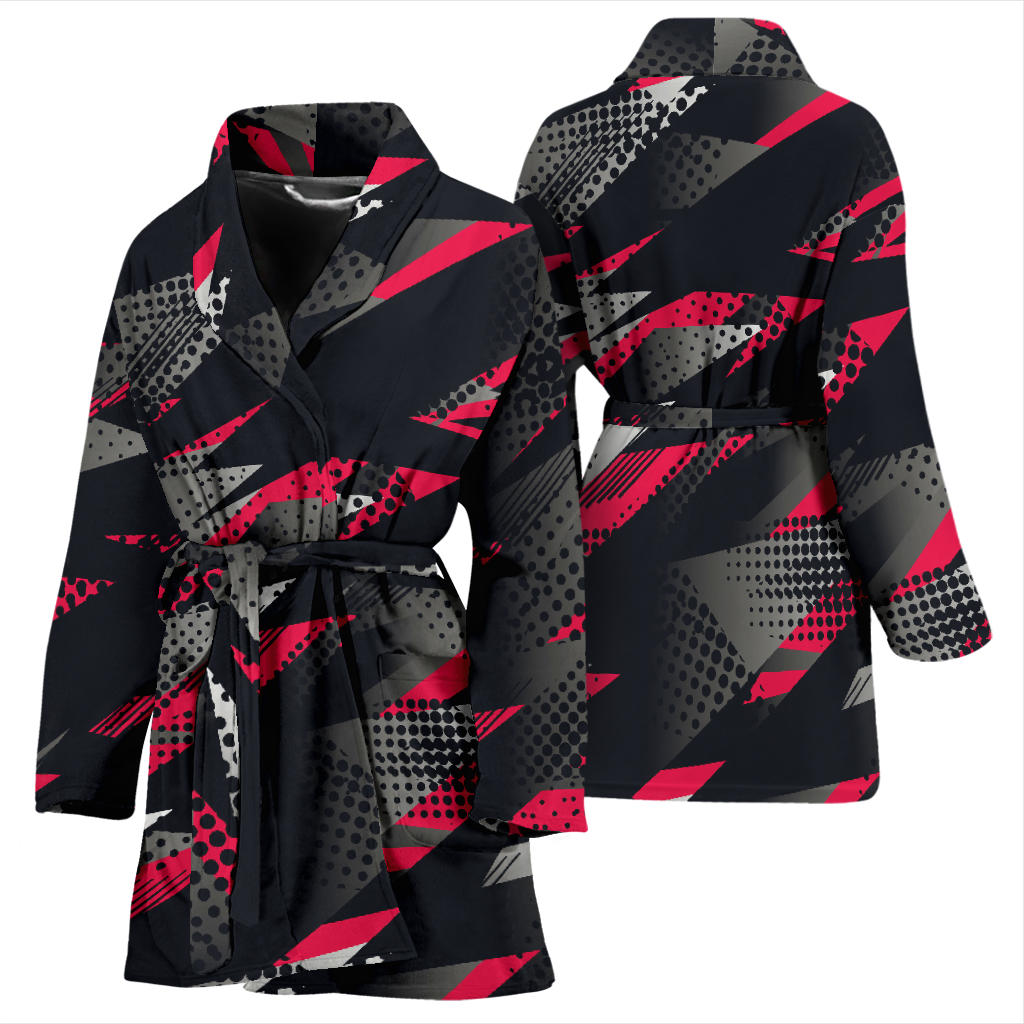 Racing Style Pattern Print Design A04 Women Bathrobe