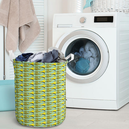 Trumpet Vintage Design Print Laundry Basket