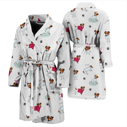 Russell Terriers Print Design LKS308 Men Bathrobe