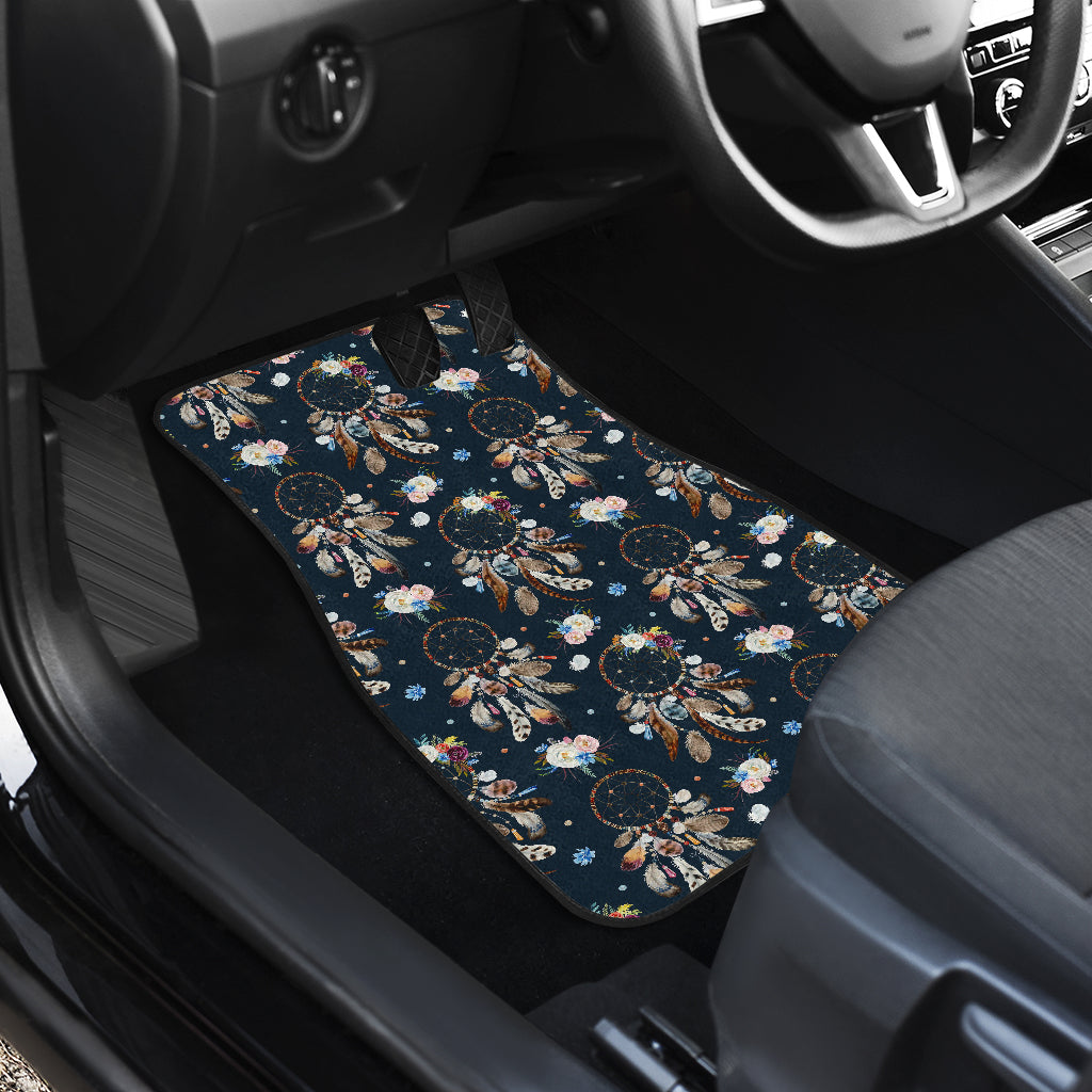 Dream Catcher Boho Floral Style Car Floor Mats Front Back