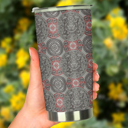 Calendar Aztec Style Print Pattern Tumbler
