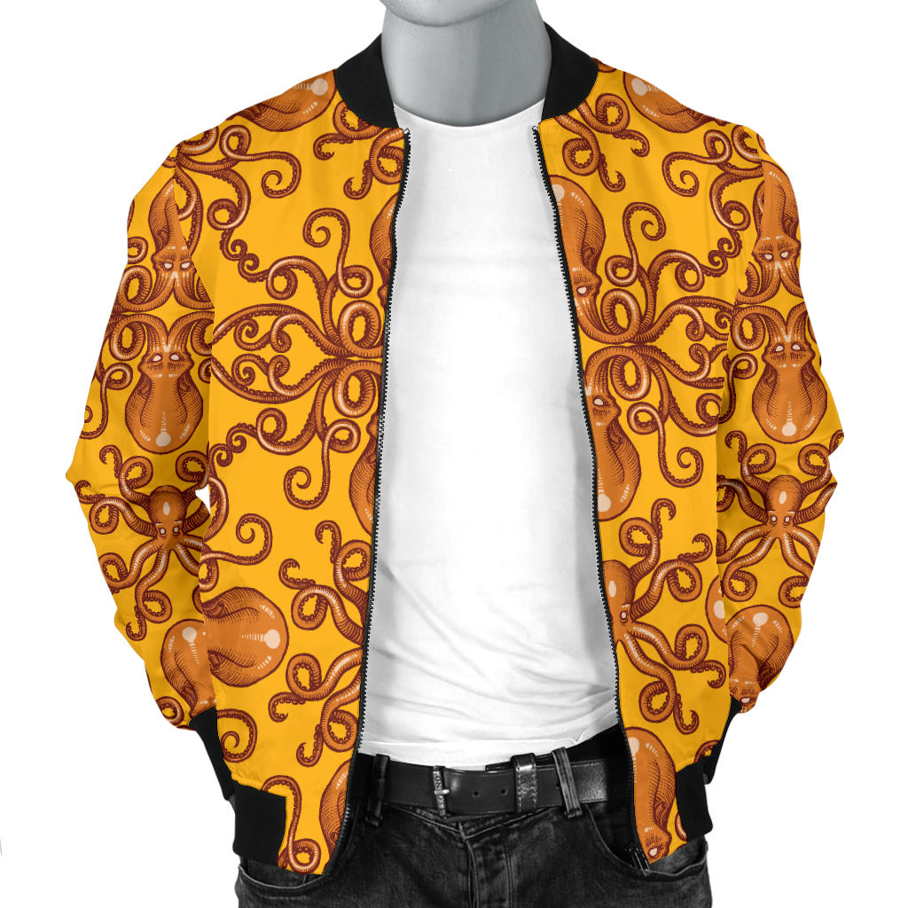 Octopus Background Design Print Men Bomber Jacket