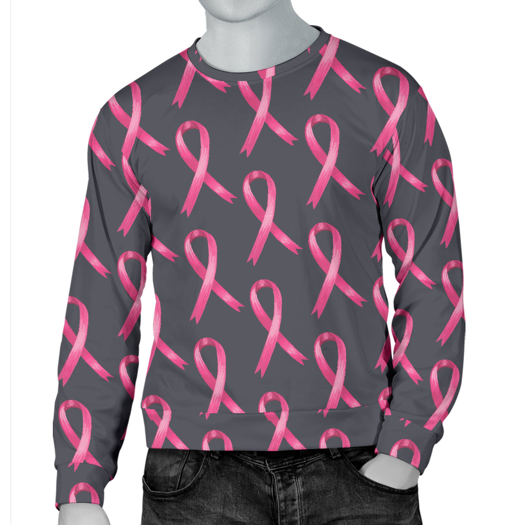 Breast Cancer Awareness Pattern Men Long Sleeve Sweatshirt