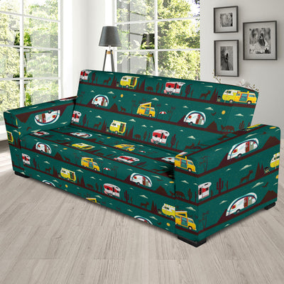 Camper Pattern Print Design 05 Sofa Slipcover