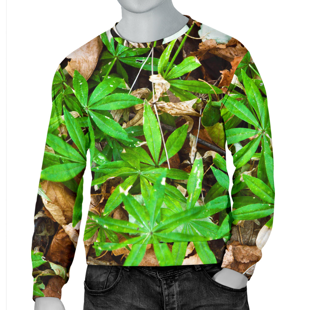 Camouflage Realistic Tree Fresh Print Men Long Sleeve Sweatshirt