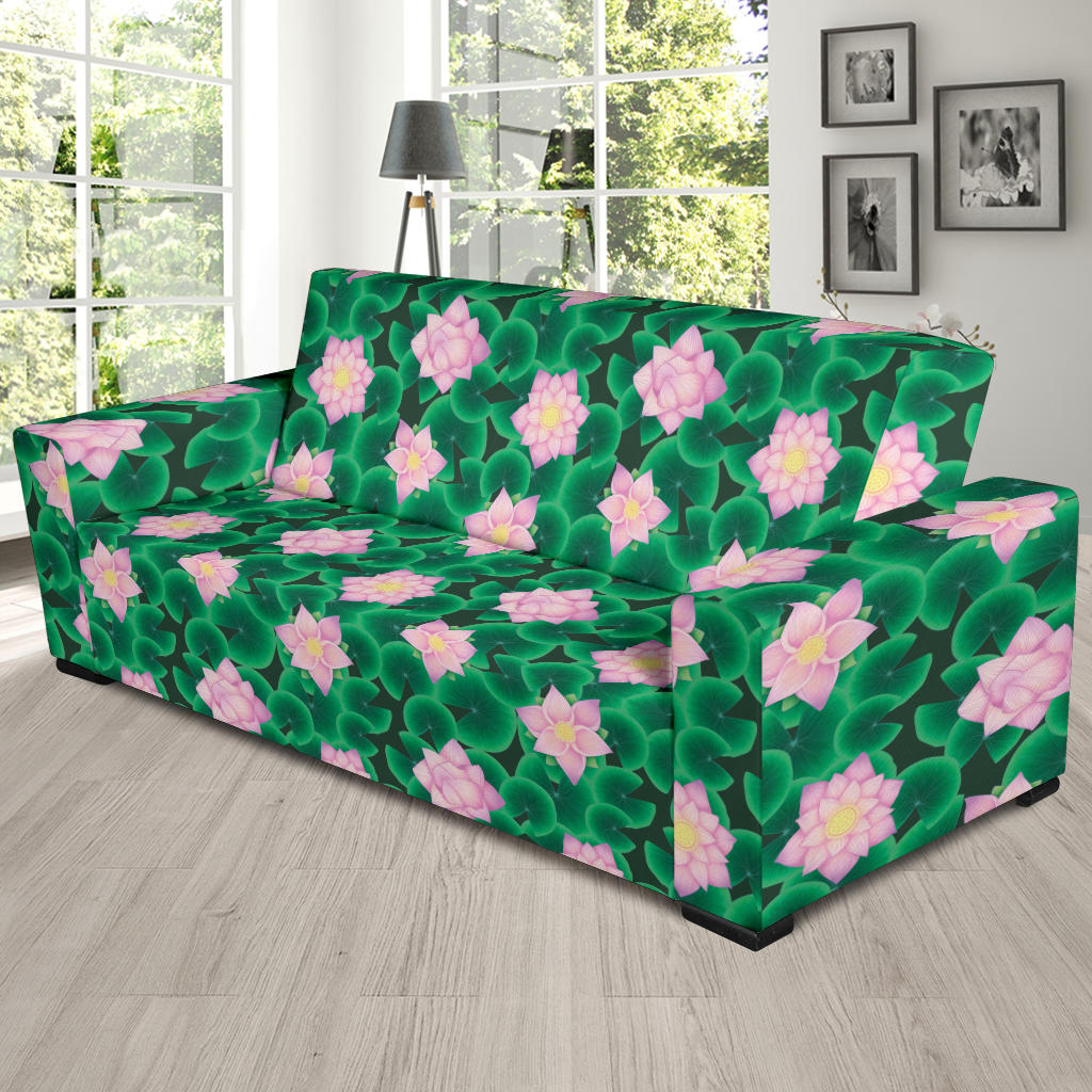 Water Lily Print Design LKS303 Sofa Slipcover