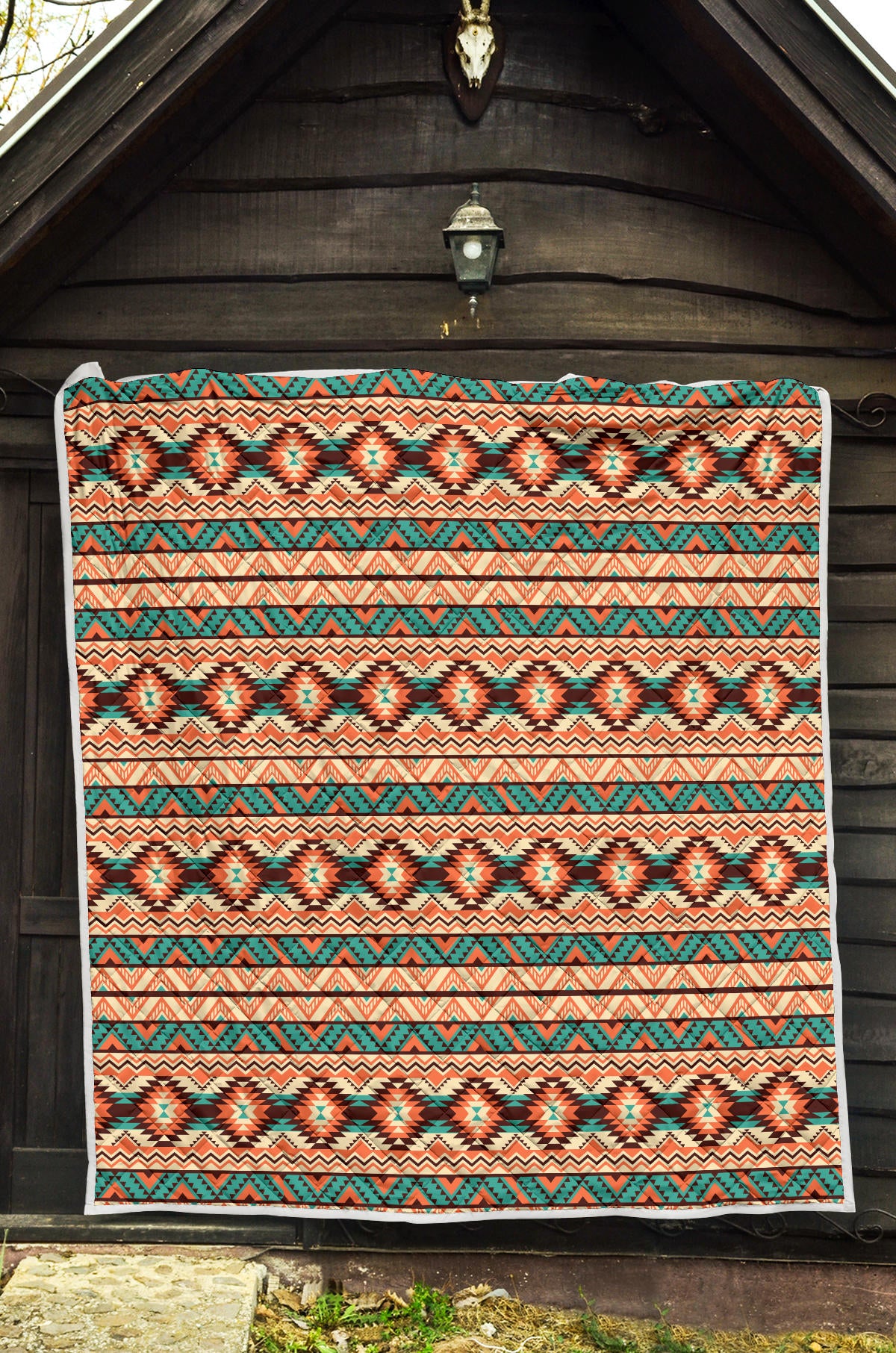 Navajo Western Style Print Pattern Quilt Bedspread