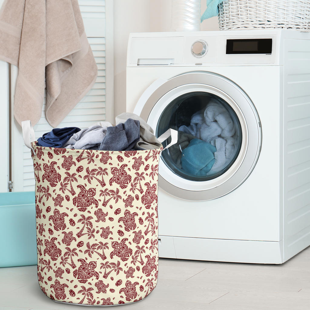 Polynesian Tattoo Turtle Themed Laundry Basket
