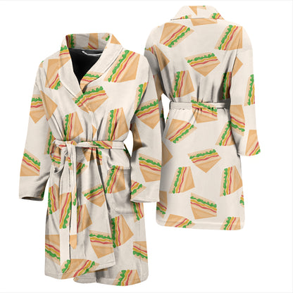 Sandwich Print Design LKS301 Men Bathrobe