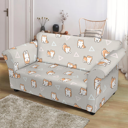 Shiba Inu Print Design LKS307 Loveseat Couch Slipcover