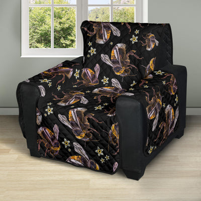 Bee Pattern Print Design 04 Recliner Cover Protector