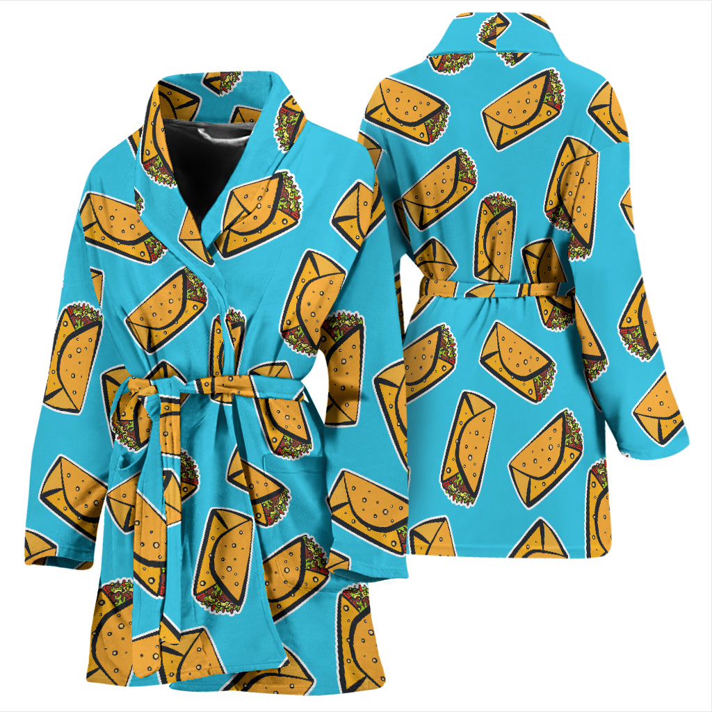 Burrito Print Design LKS301 Women Bathrobe