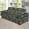 Camping Tent Pattern Print Design 03 Sofa Slipcover