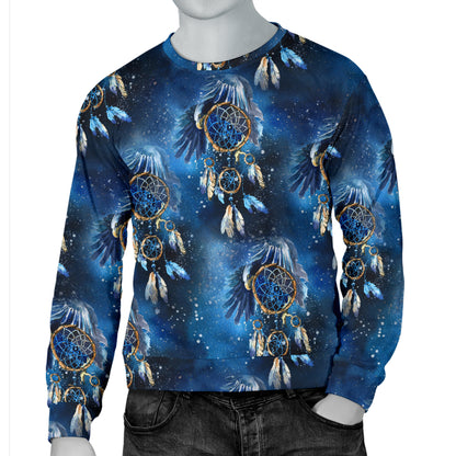 Eagles Dream Catcher Themed Men Long Sleeve Sweatshirt