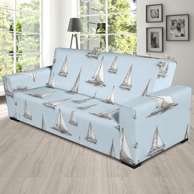 Sailing Ships Pattern Print Design A01 Sofa Slipcover