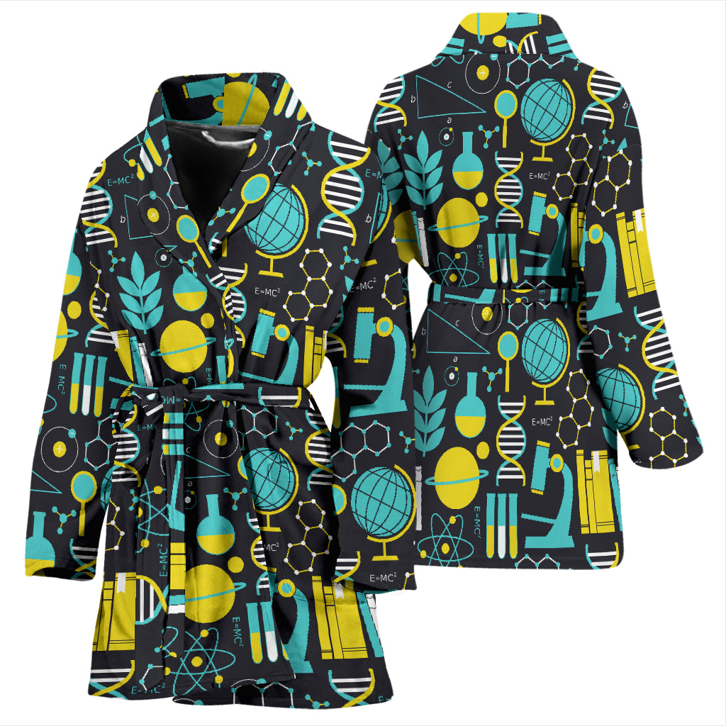 Science Print Design LKS301 Women Bathrobe