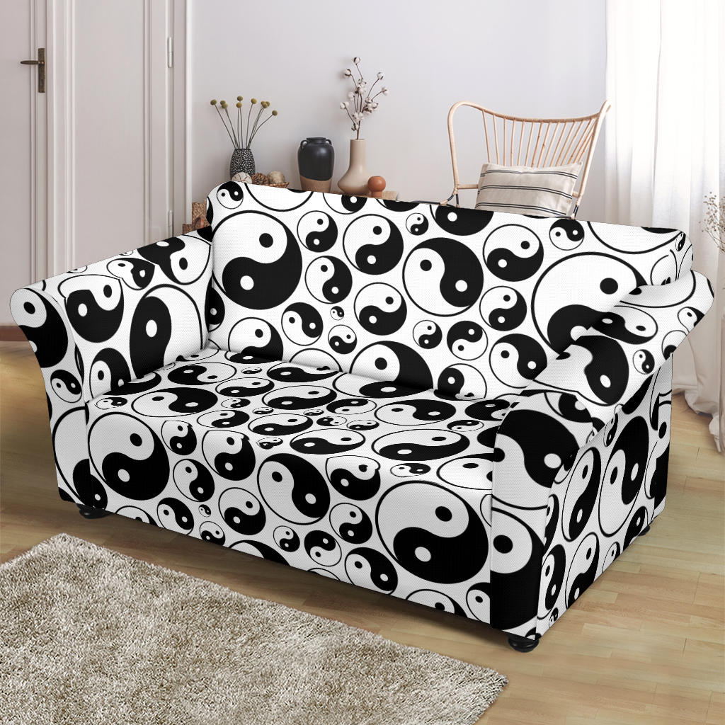Yin Yang Print Design LKS302 Loveseat Couch Slipcover