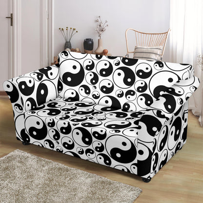 Yin Yang Print Design LKS302 Loveseat Couch Slipcover
