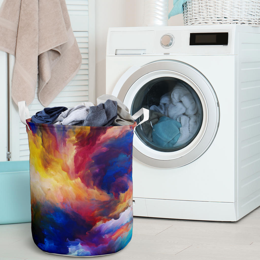 Vortex Twist Swirl Water Color Design Laundry Basket