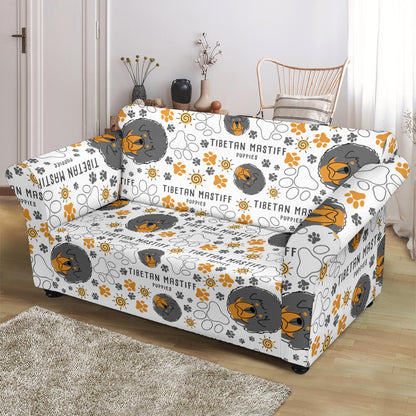 Tibetan Mastiffs Print Design LKS302 Loveseat Couch Slipcover