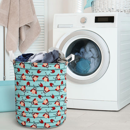 Ladybug Happy Print Pattern Laundry Basket