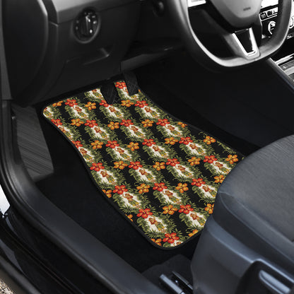 Hawaiian Flower Hula Hibiscus Print Car Floor Mats Front Back