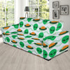 Alien UFO Pattern Print Design 04 Sofa Slipcover