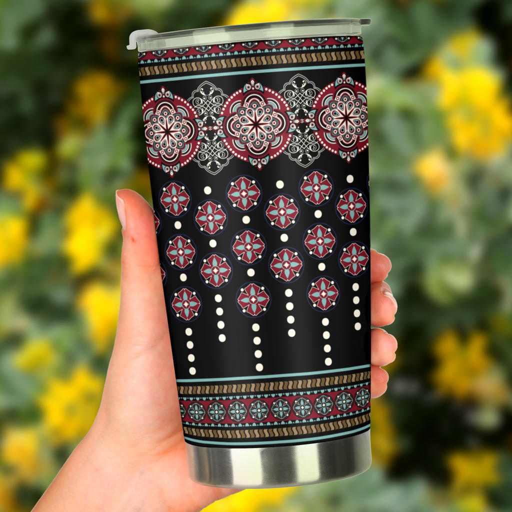 Ethnic Dot Style Print Pattern Tumbler