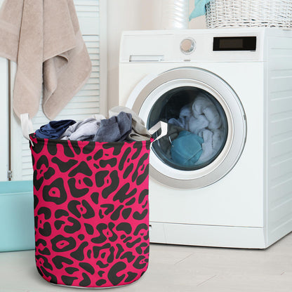 Cheetah Pink Print Pattern Laundry Basket