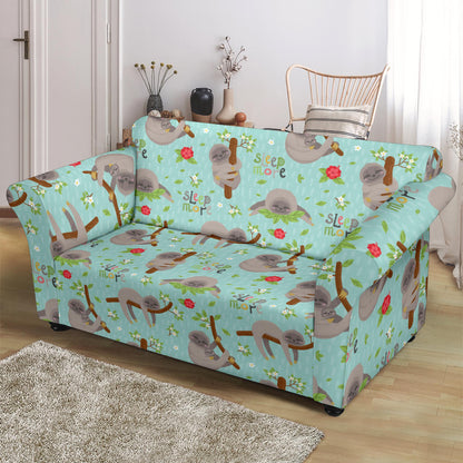 Sloth Print Design LKS305 Loveseat Couch Slipcover
