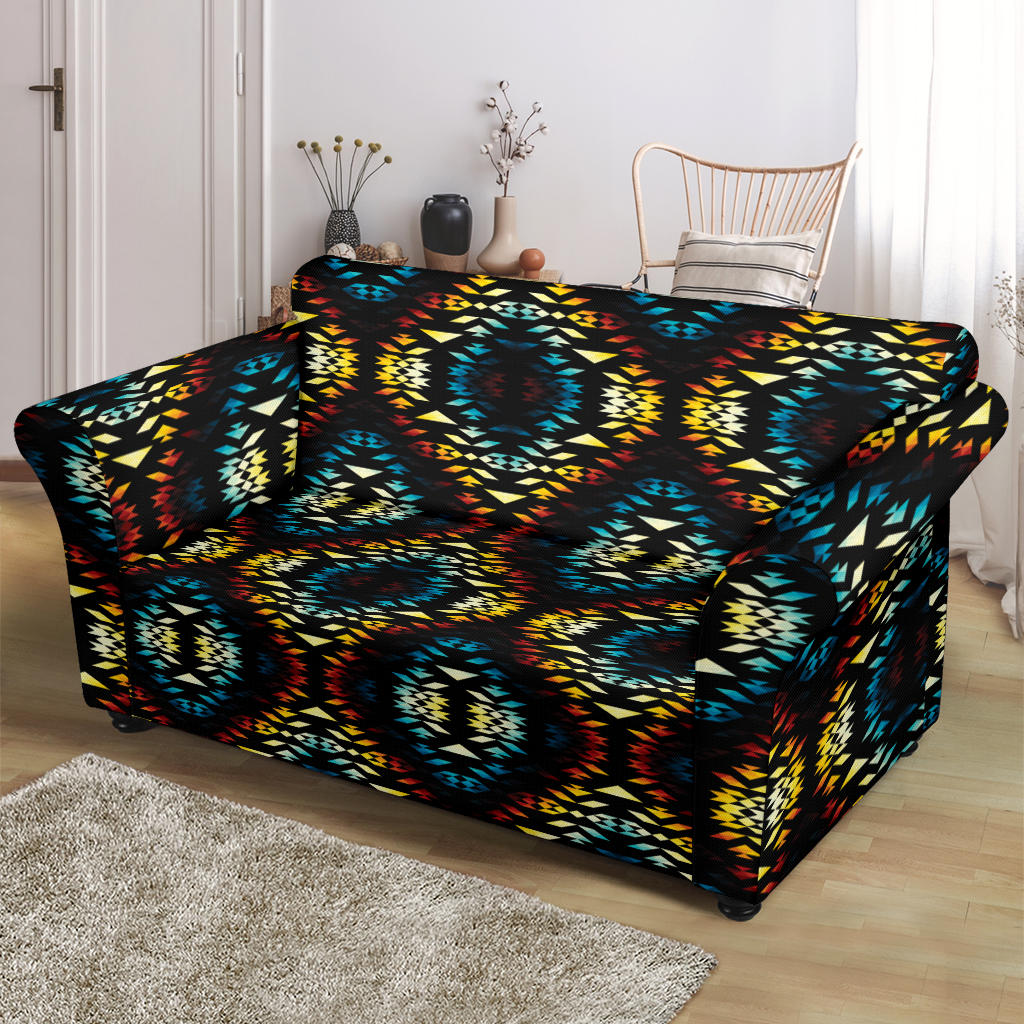 Tribal Pattern Print Design LKS309 Loveseat Couch Slipcover