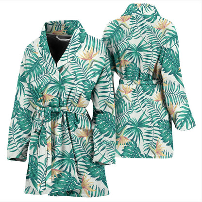 Bird Of Paradise Pattern Print Design 05 Women Bathrobe