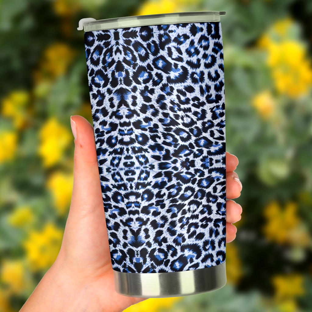 Leopard Blue Skin Print Tumbler