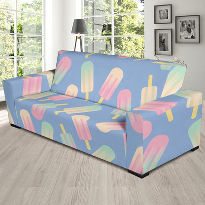 Ice Cream Pattern Print Design 05 Sofa Slipcover