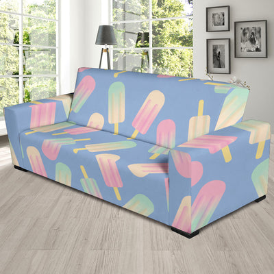 Ice Cream Pattern Print Design 05 Sofa Slipcover