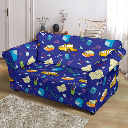 School Bus Print Design LKS307 Loveseat Couch Slipcover