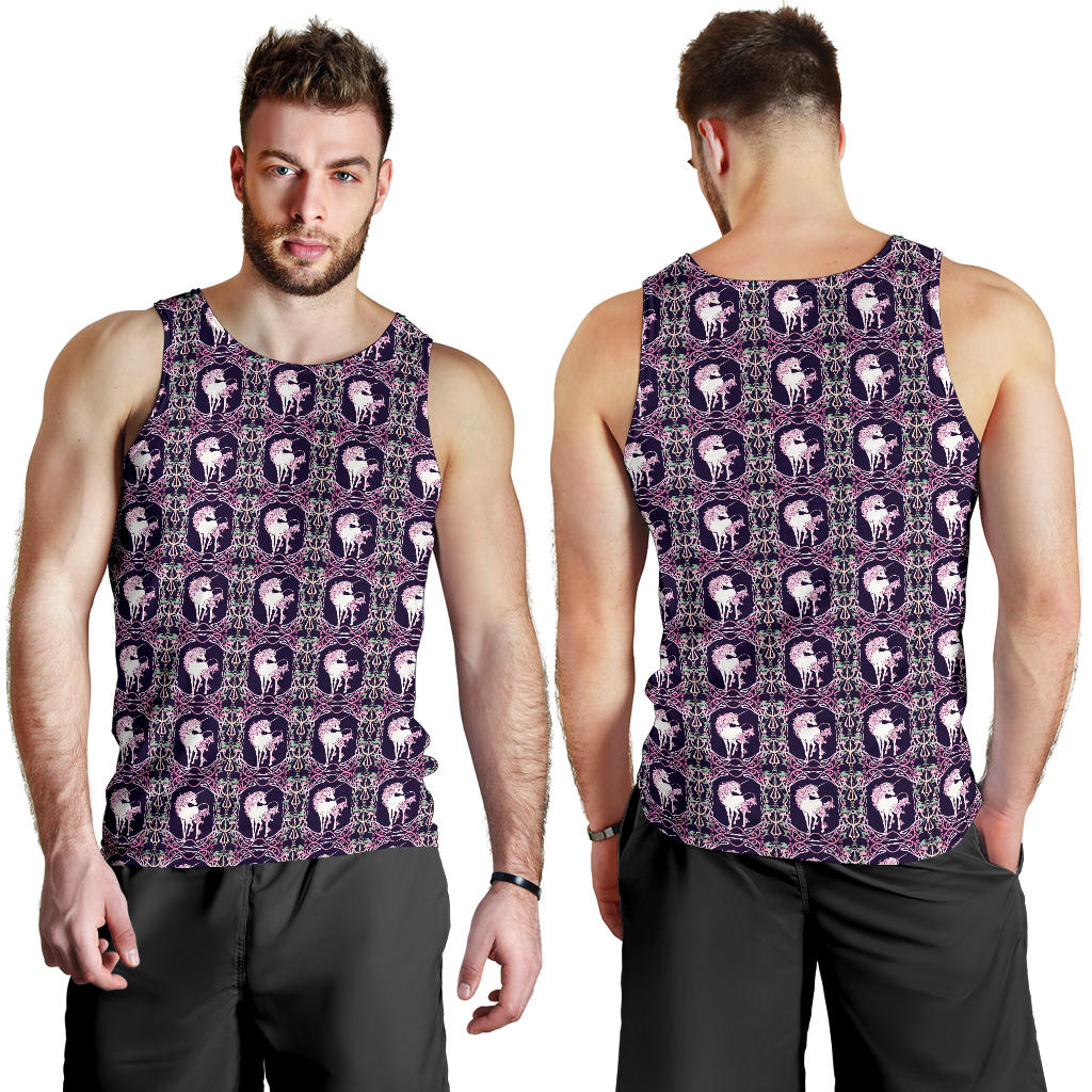 Unicorn Fantastic Flower Men Tank Top